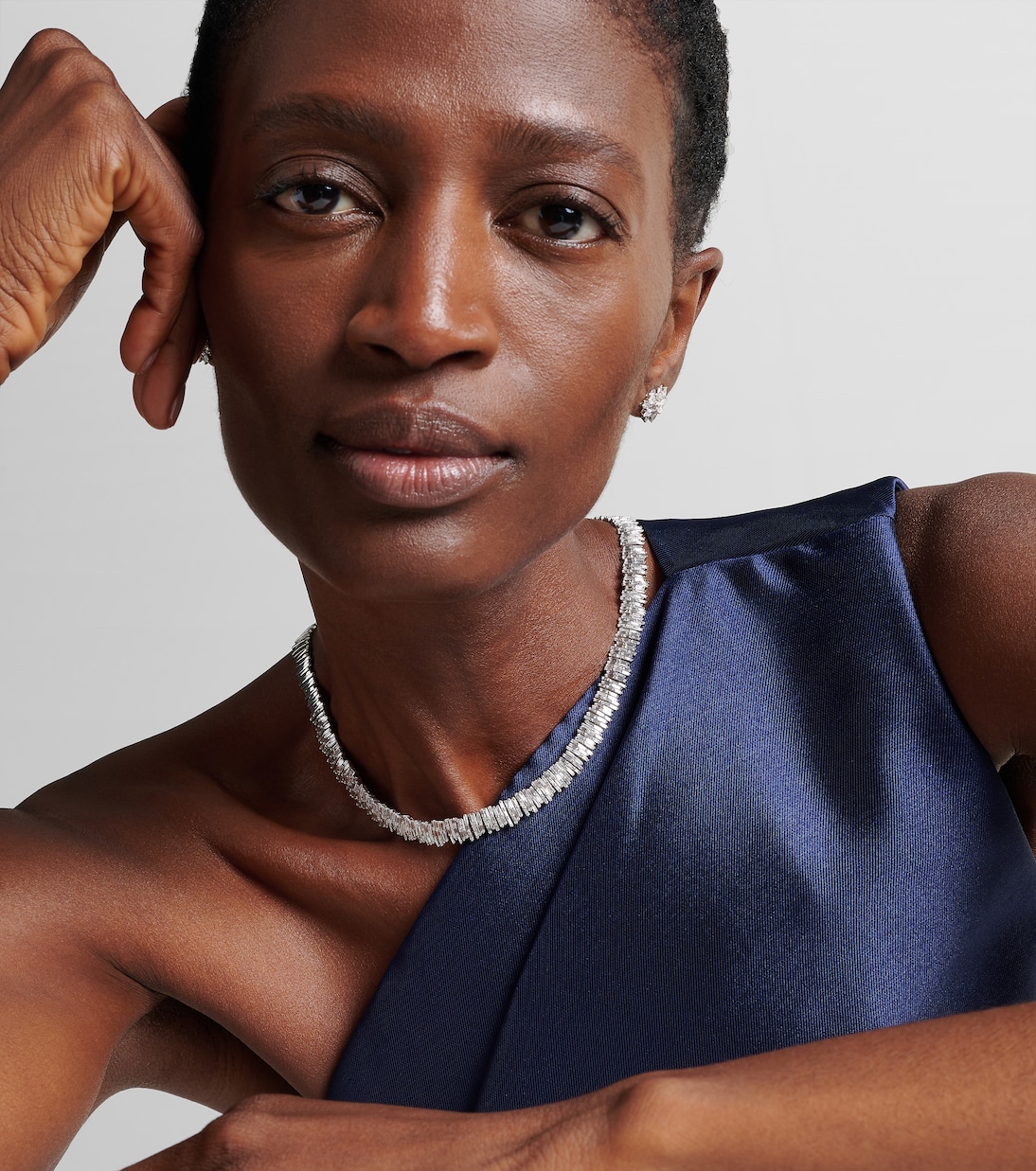 Collier Classic en or blanc 18 ct et diamants | Suzanne Kalan