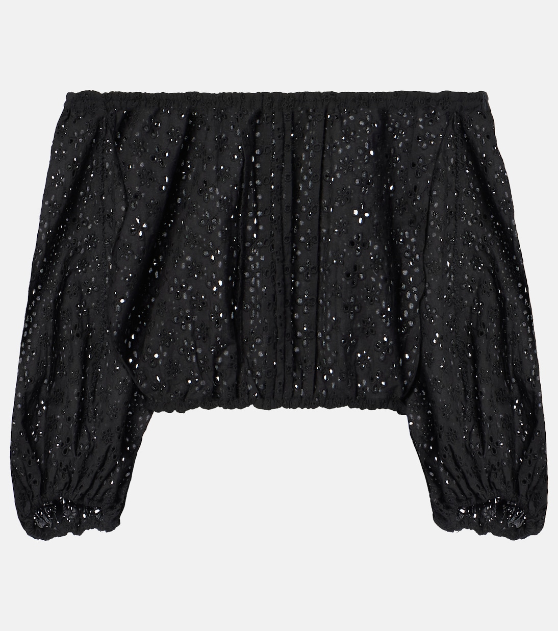 Off-shoulder cotton crop top | Poupette St Barth