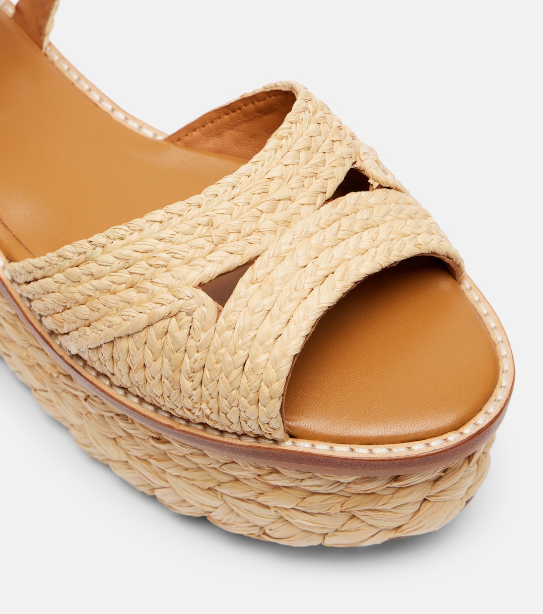 Sandales à plateforme Arty en raphia | Clergerie