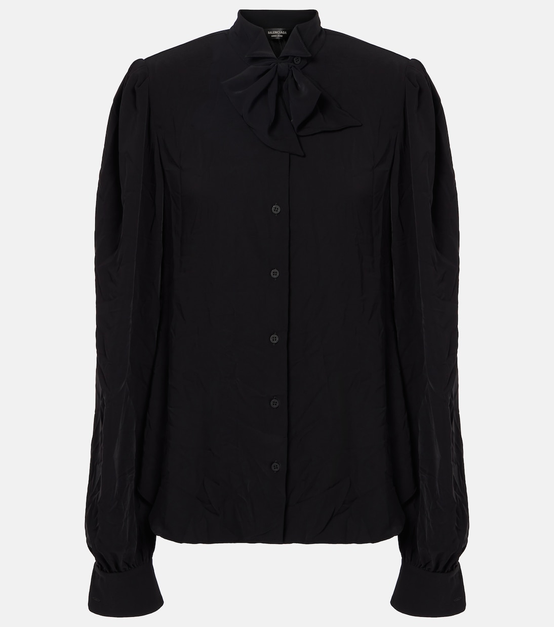 Tie-neck crêpe blouse | Balenciaga