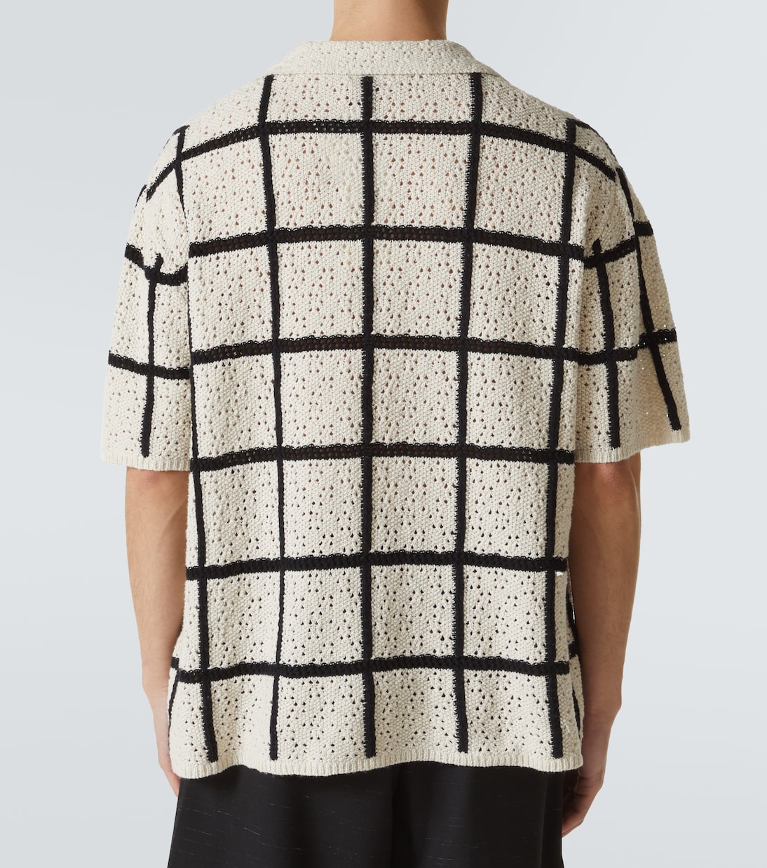 Polohemd aus Häkelstrick | Commas