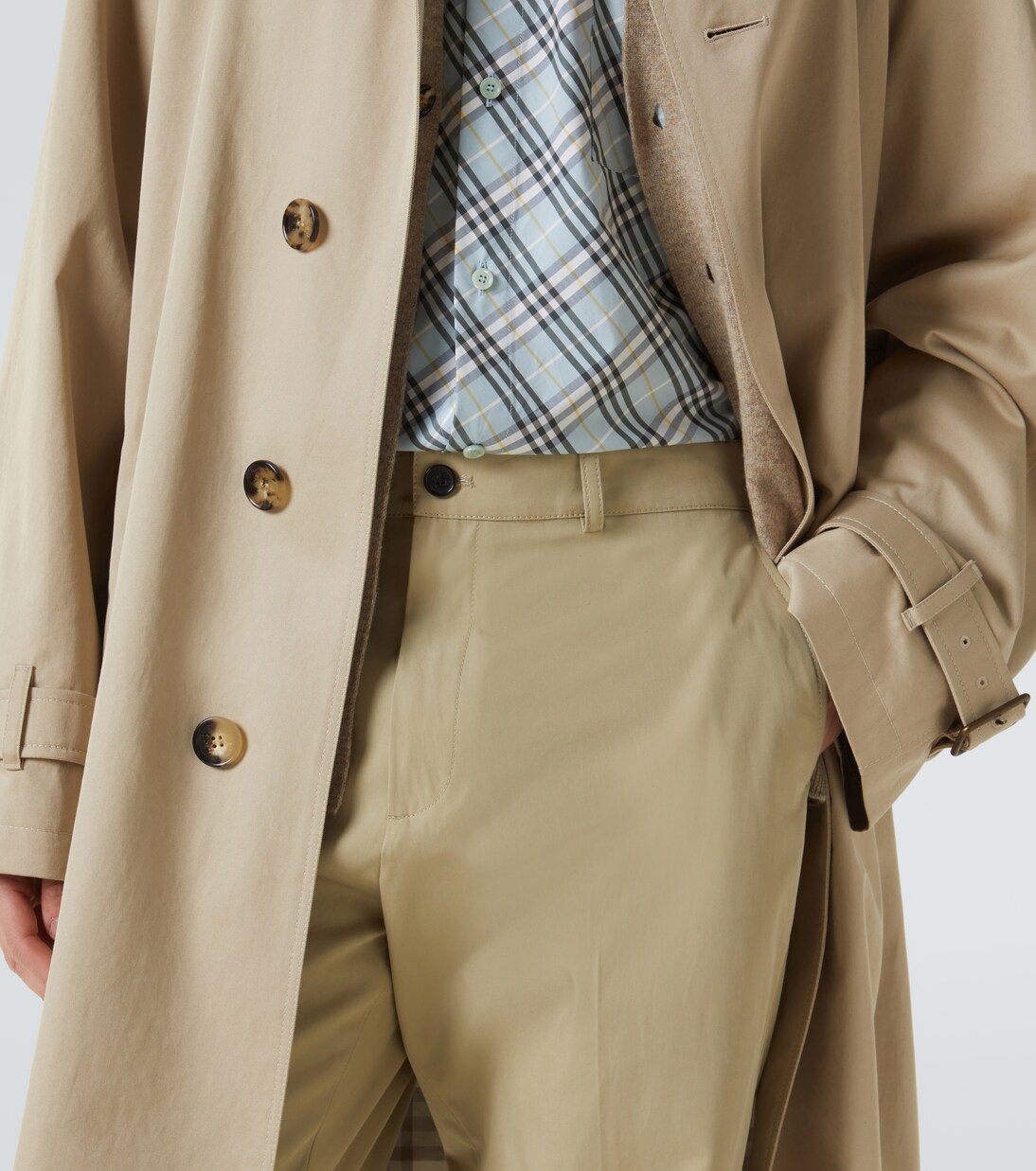 Cotton gabardine slim pants | Burberry