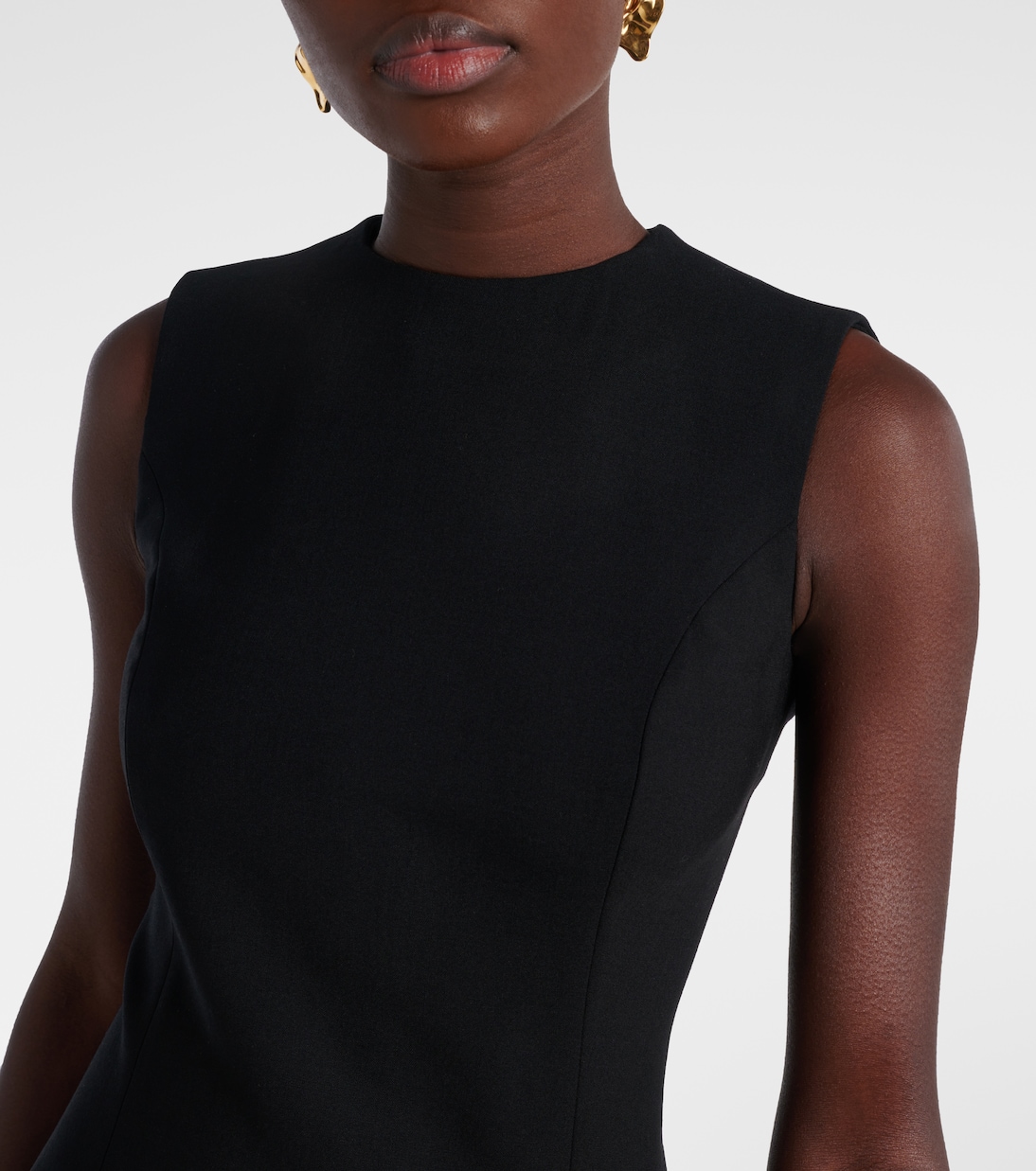 Embellished wool-blend cocktail dress | Oscar de la Renta