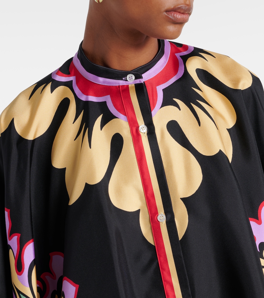 Foulard printed silk blouse | La DoubleJ