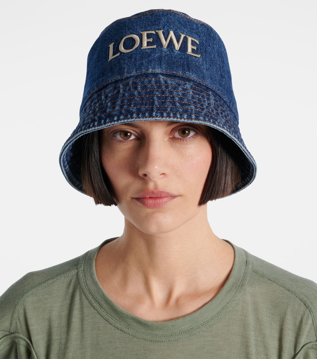Paula's Ibiza logo denim bucket hat | Loewe