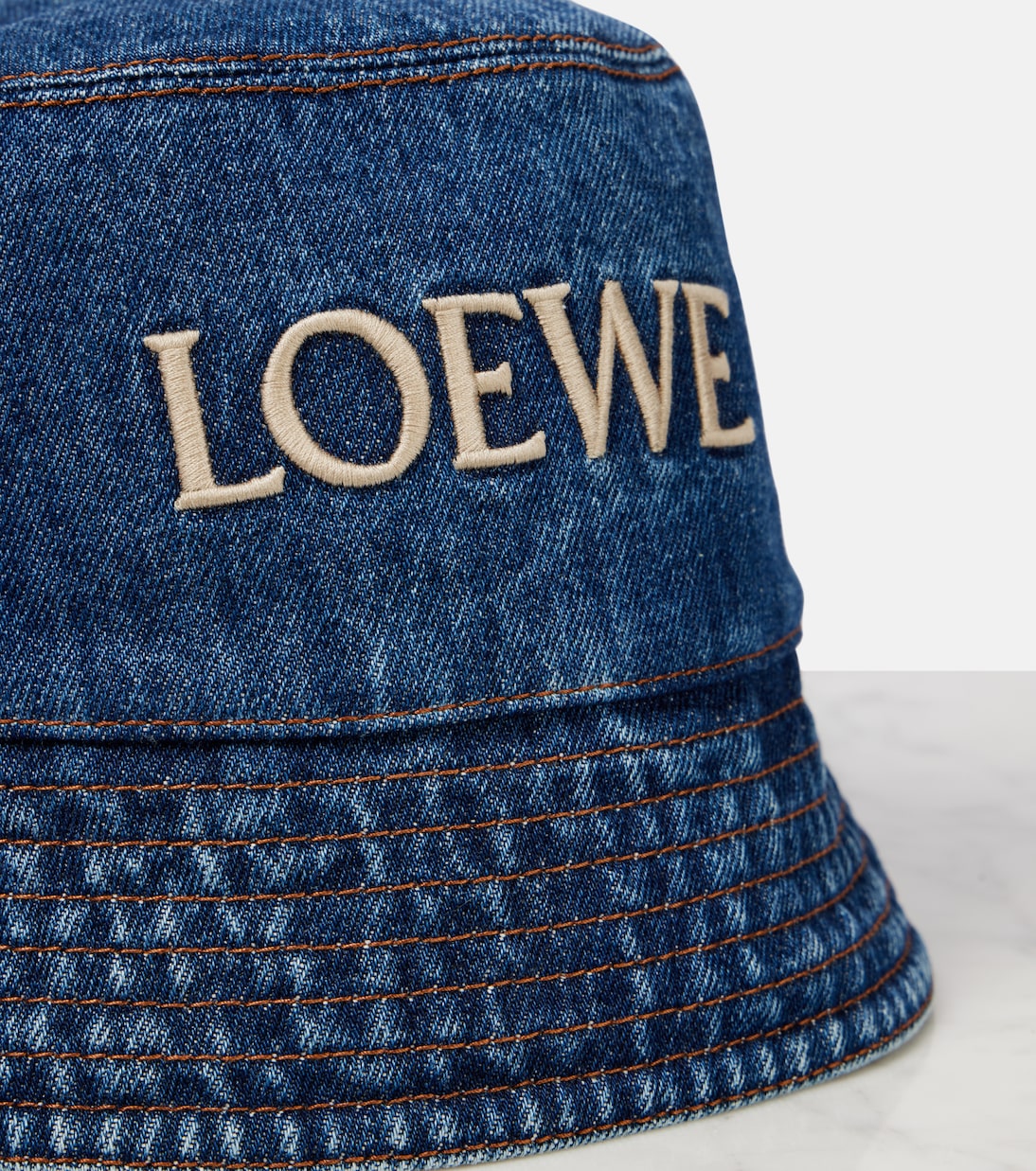Paula's Ibiza logo denim bucket hat | Loewe