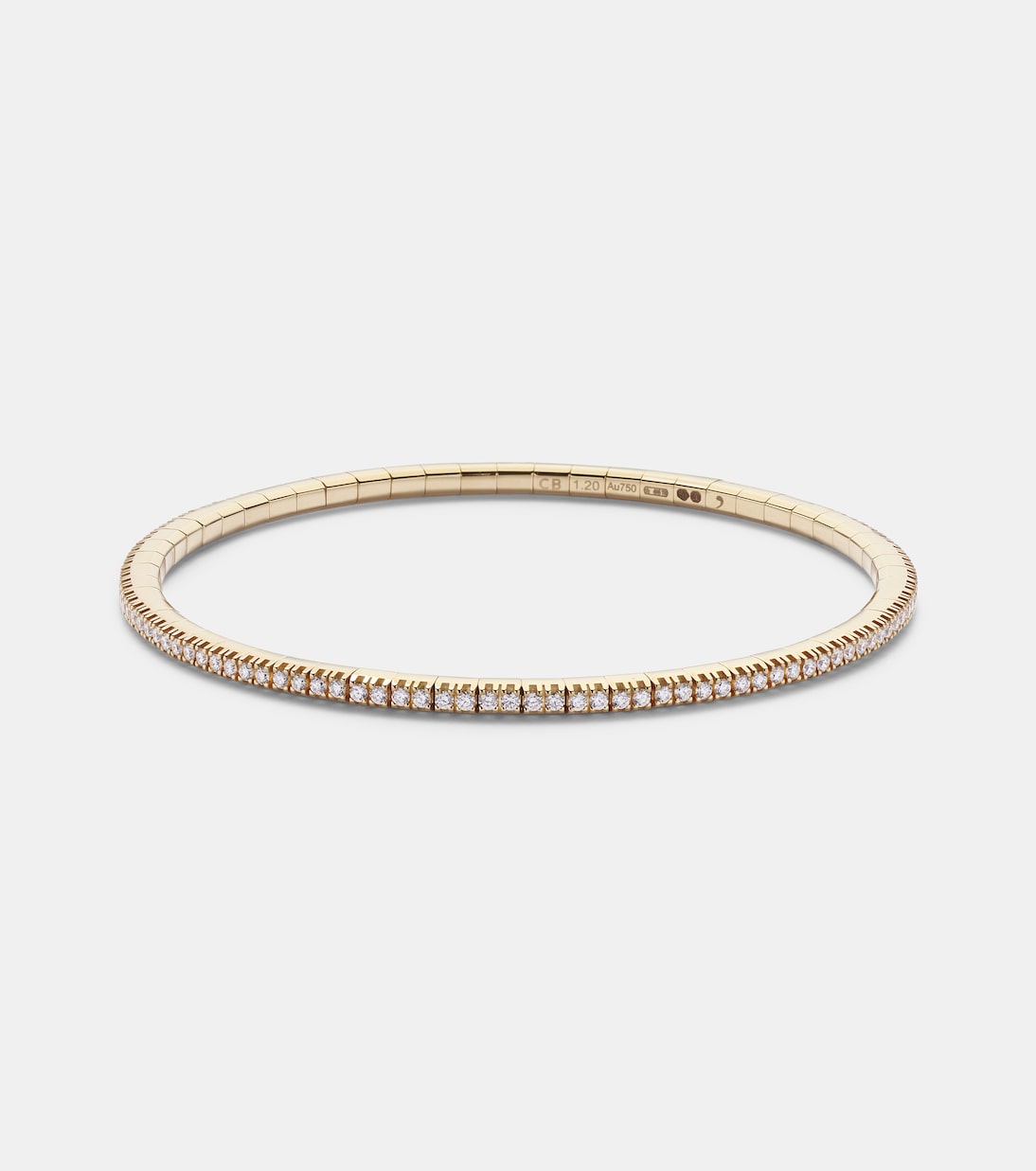Stretchy 18kt gold bracelet with diamonds | Bucherer Fine Jewellery