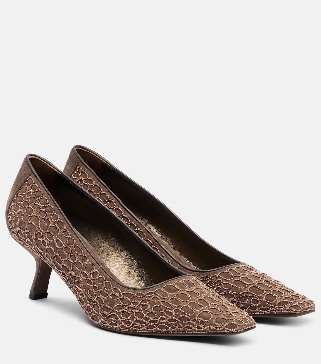 Embellished suede pumps | Brunello Cucinelli