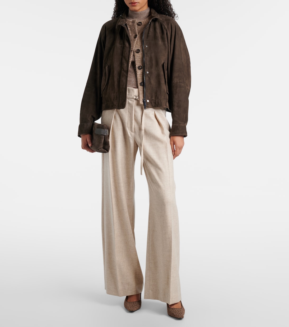 Embellished suede pumps | Brunello Cucinelli