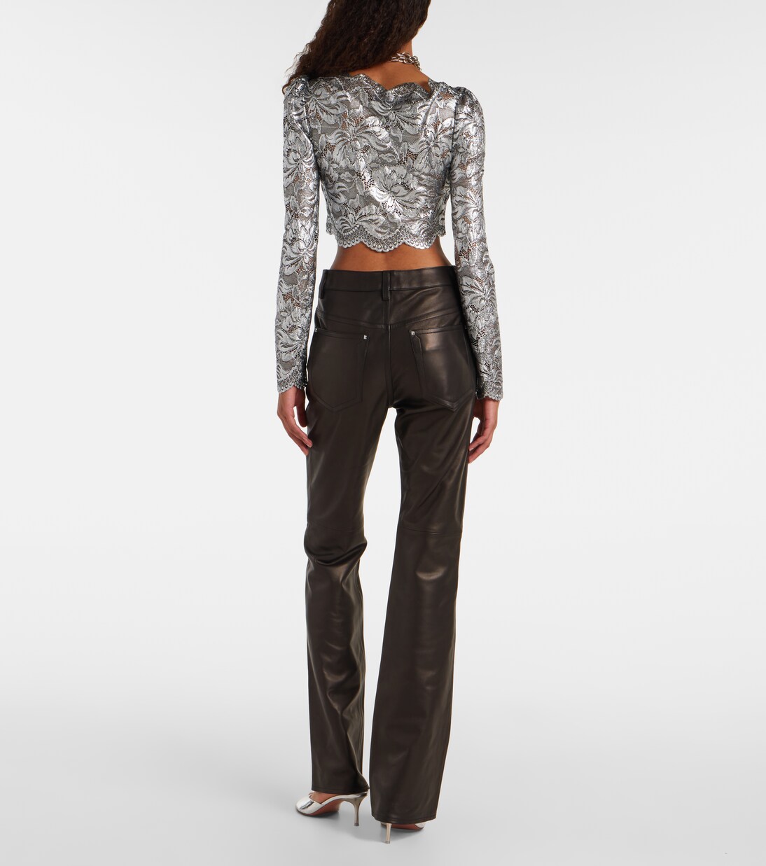 Leather flared pants | Rabanne
