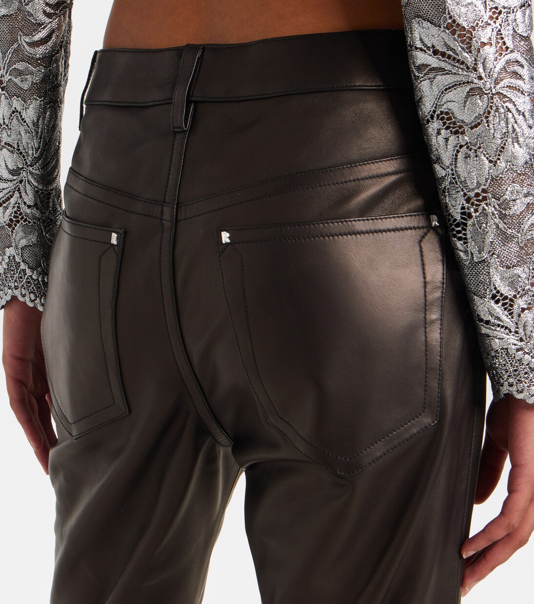 Leather flared pants | Rabanne