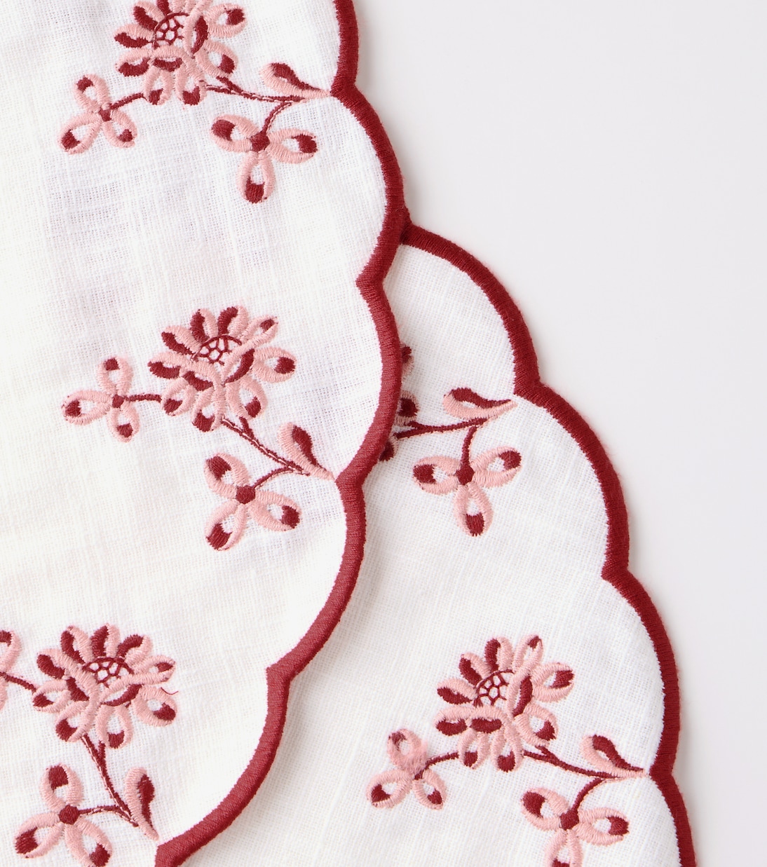 Set de 2 manteles Botanica de lino bordados | Cabana