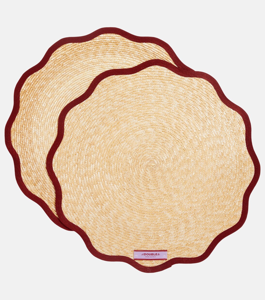 Set Cloud Solid Bordeaux aus zwei Tischsets | La DoubleJ