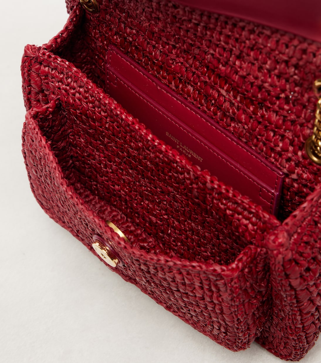 Niki Mini raffia shoulder bag | Saint Laurent