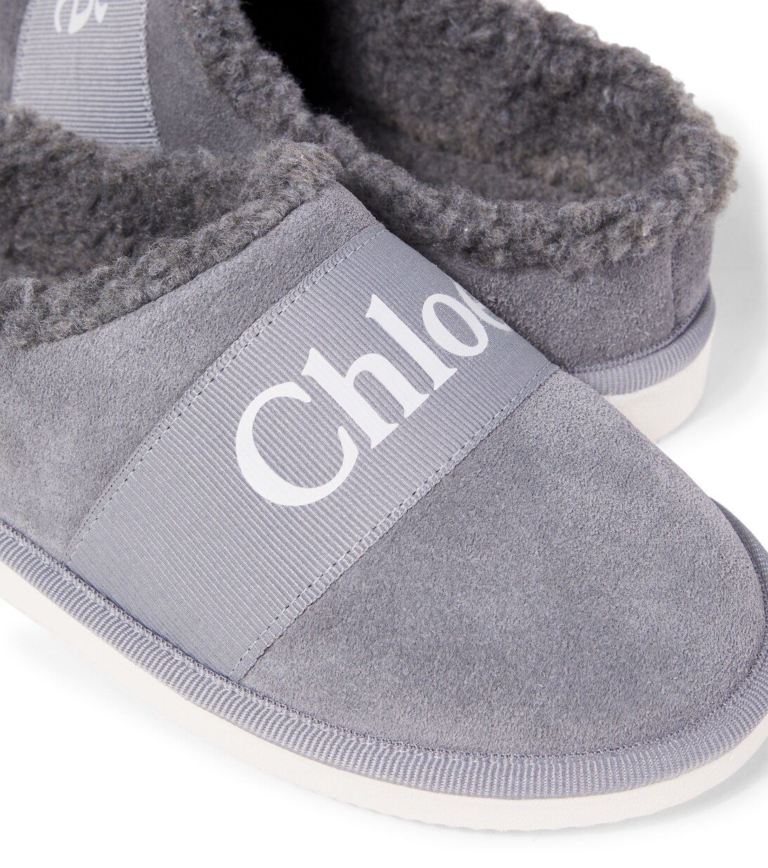 Slippers aus Veloursleder | Chloé Kids