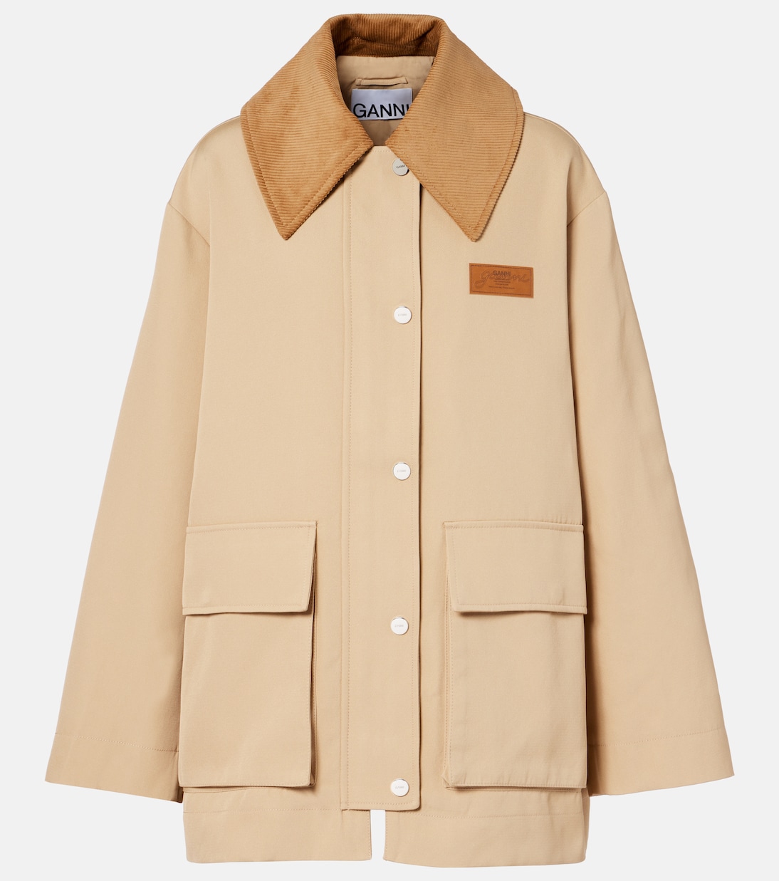 Hemdjacke aus Twill | Ganni