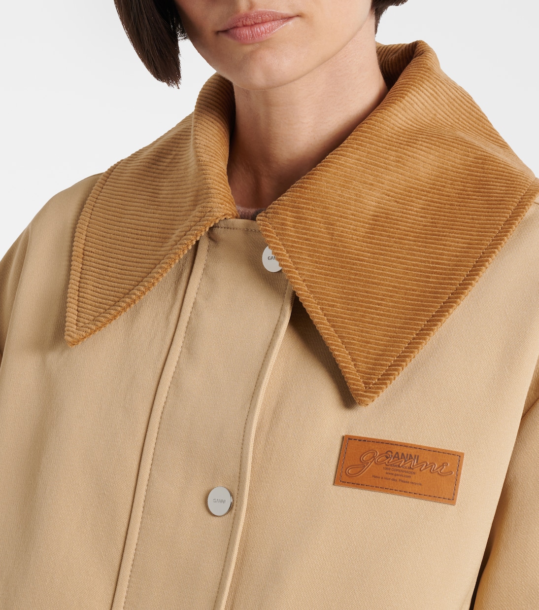 Hemdjacke aus Twill | Ganni