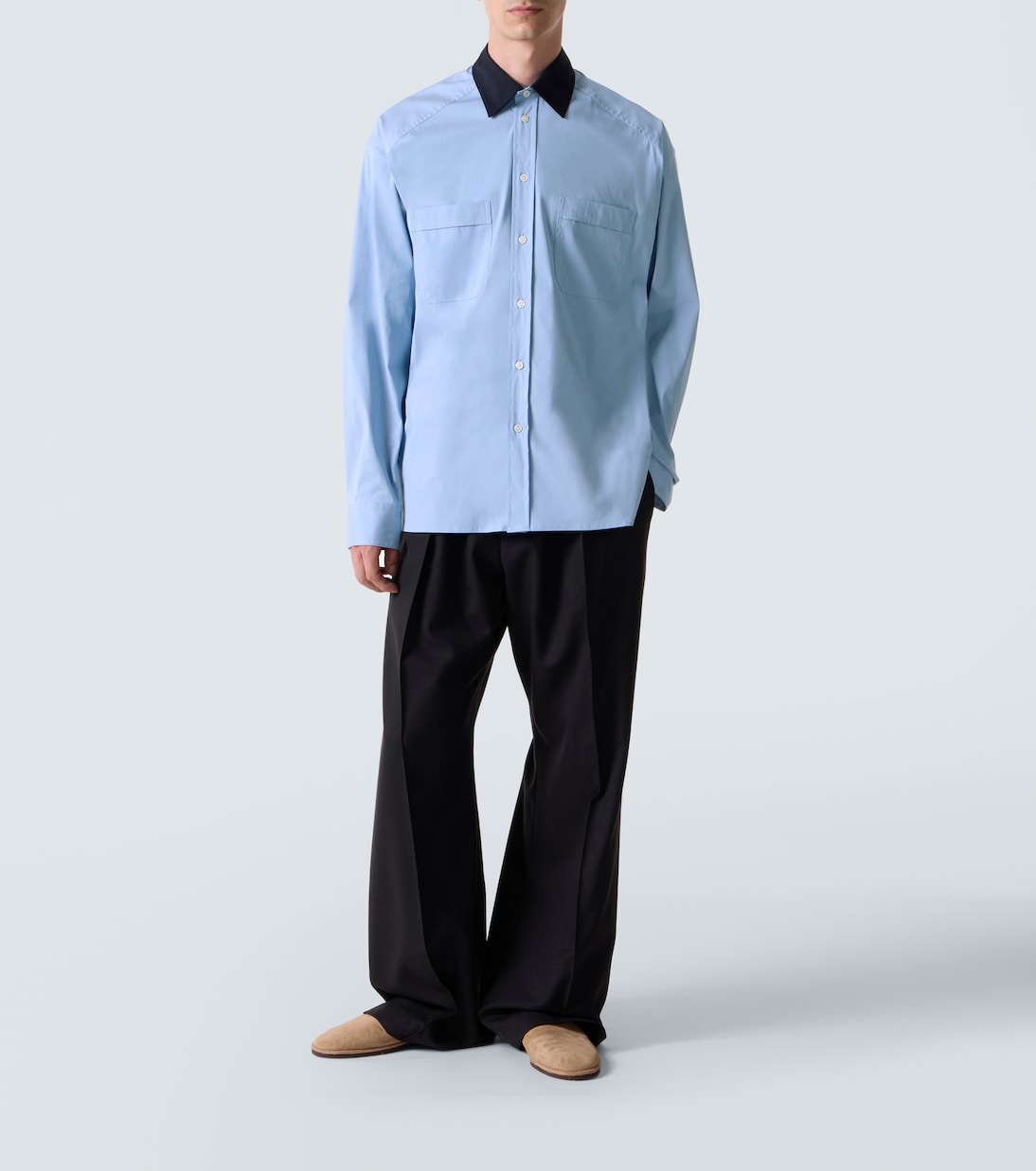 Camisa de popelín en mezcla de algodón | Plan C