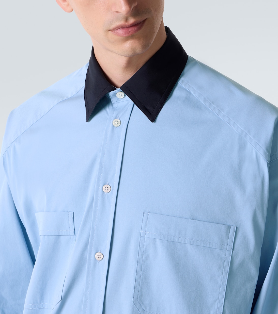 Camisa de popelín en mezcla de algodón | Plan C