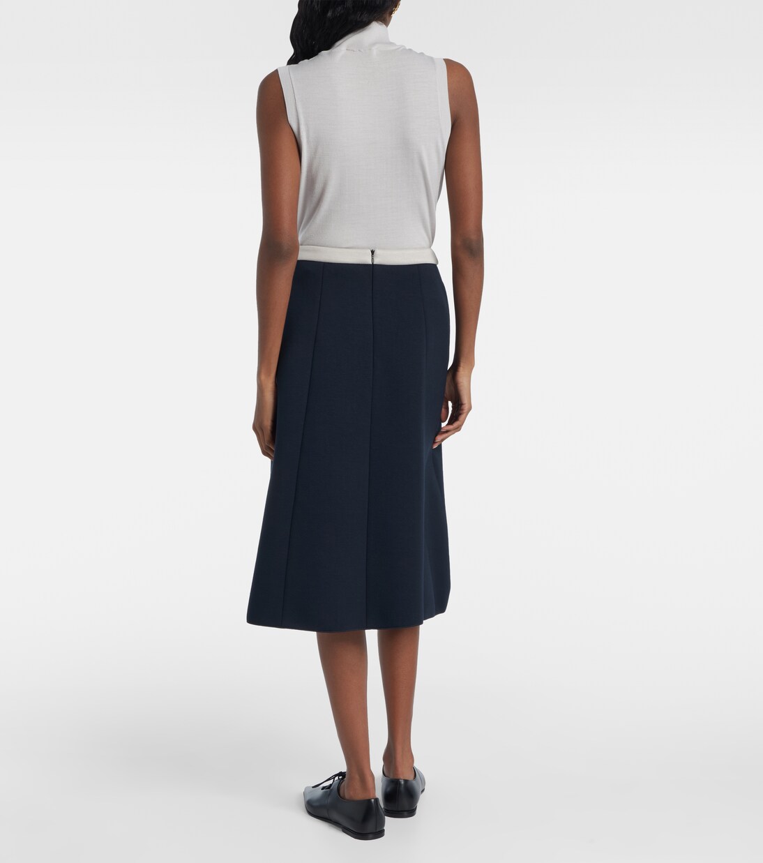Abaco pleated jersey midi skirt | 'S Max Mara