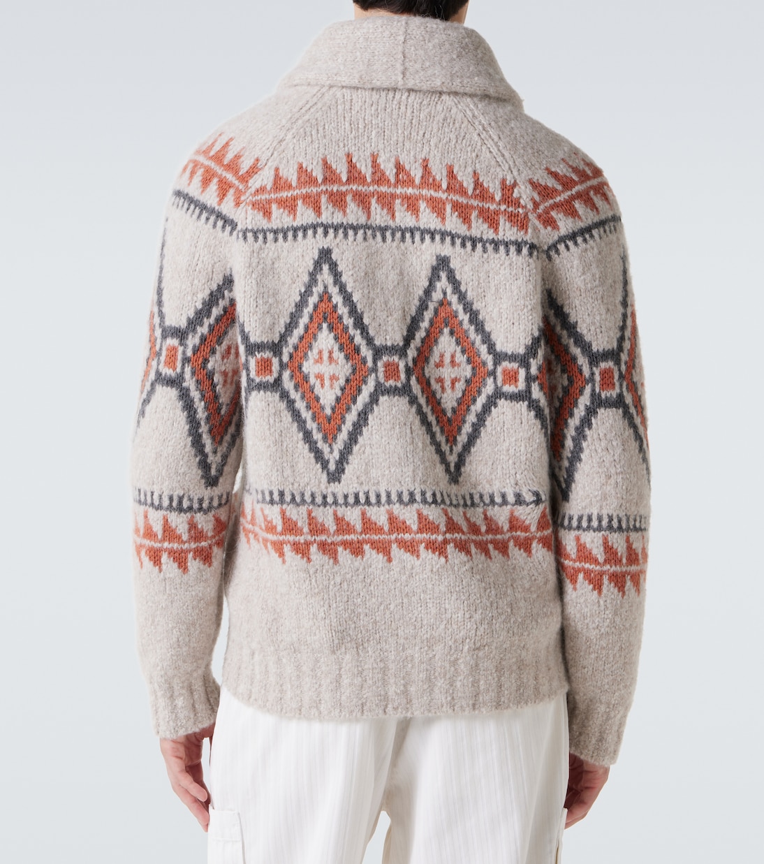 Jacquard wool-blend cardigan | Brunello Cucinelli