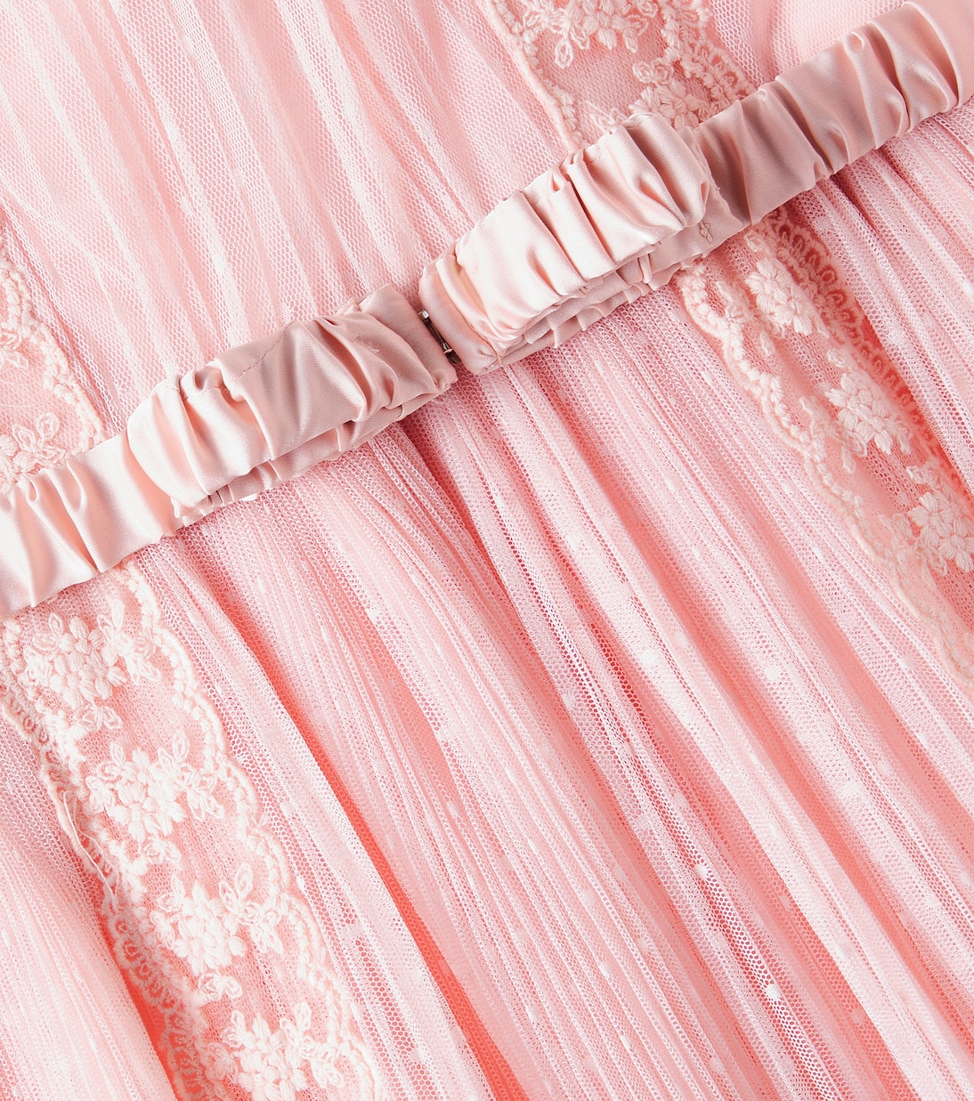 Vestido de tul point d'esprit con encaje | Petite Amalie  