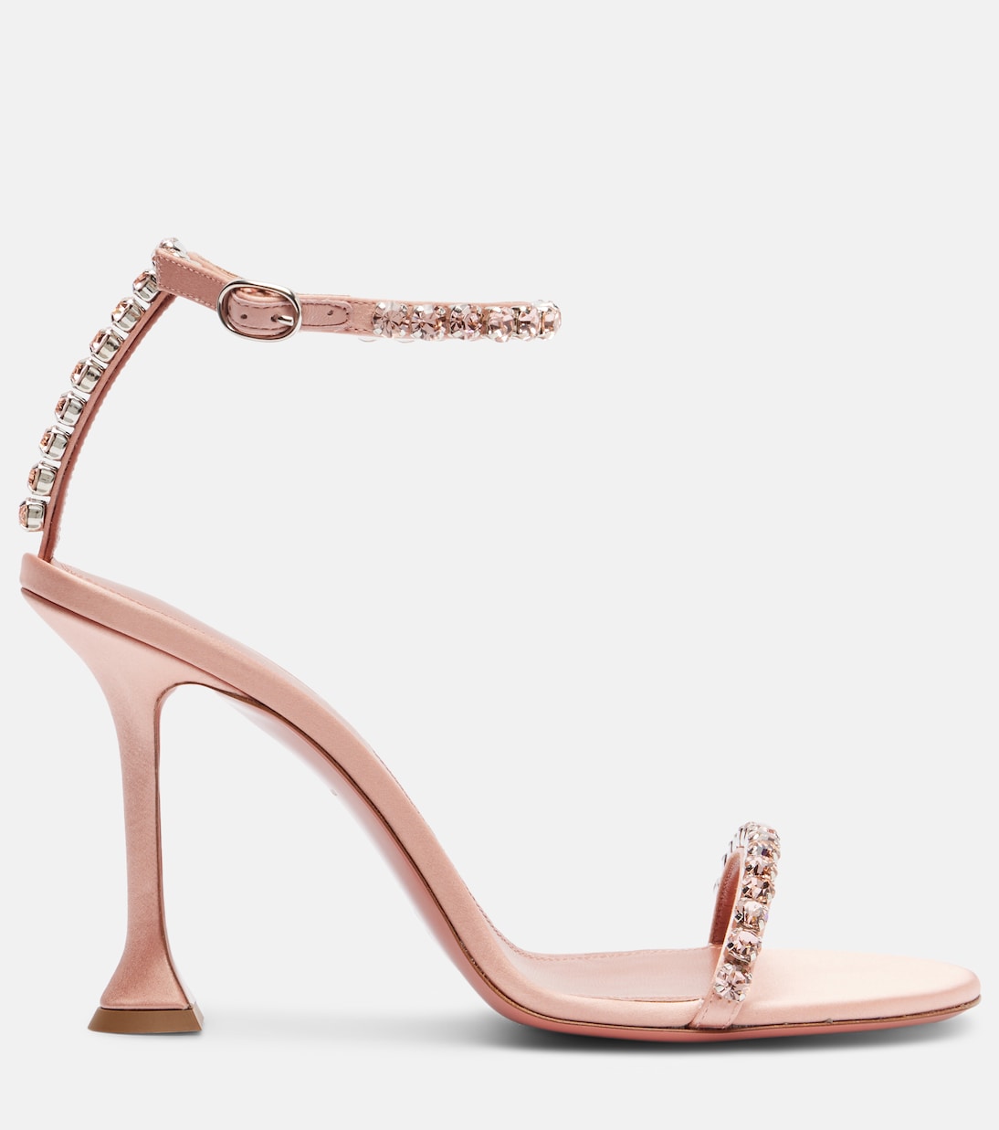 Gigi 95 crystal-embellished satin sandals | Amina Muaddi