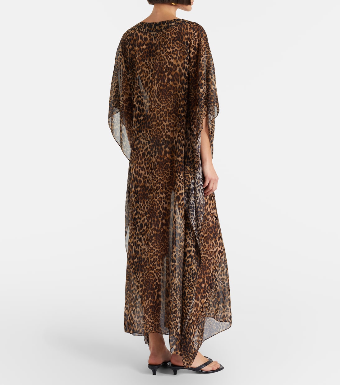 Erica leopard-print semi-sheer silk kaftan | Nili Lotan