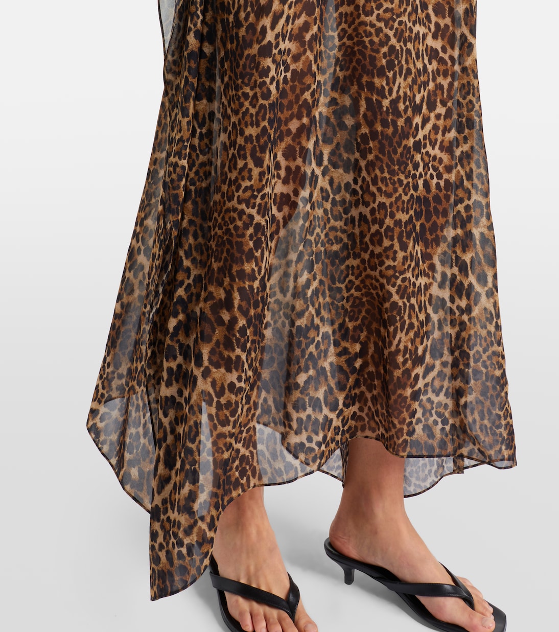 Erica leopard-print semi-sheer silk kaftan | Nili Lotan