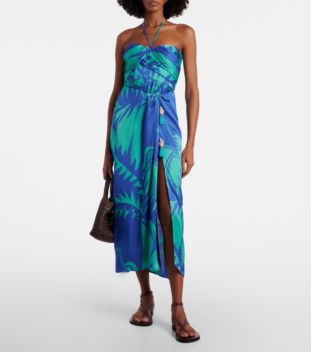 Collina printed strapless midi dress | Poupette St Barth