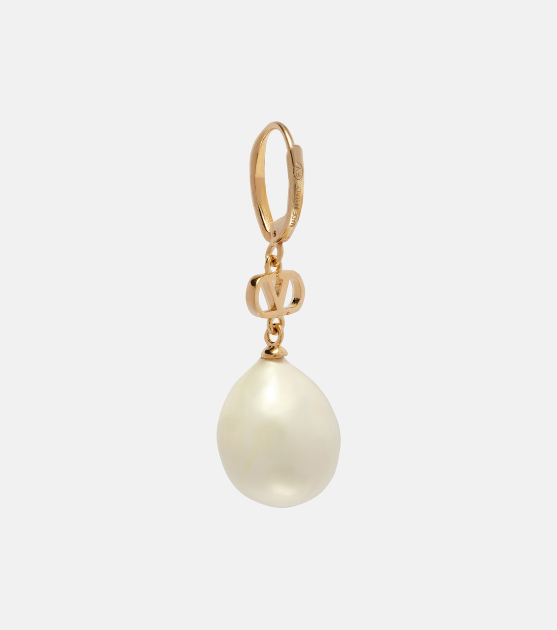 VLogo faux pearl drop earrings | Valentino