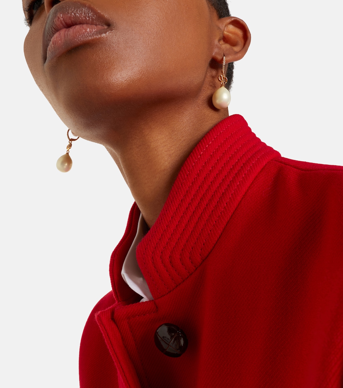 VLogo faux pearl drop earrings | Valentino