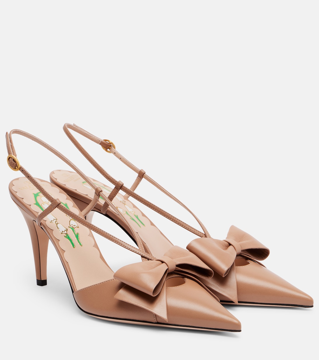 Bowow 85 leather slingback pumps | Valentino Garavani
