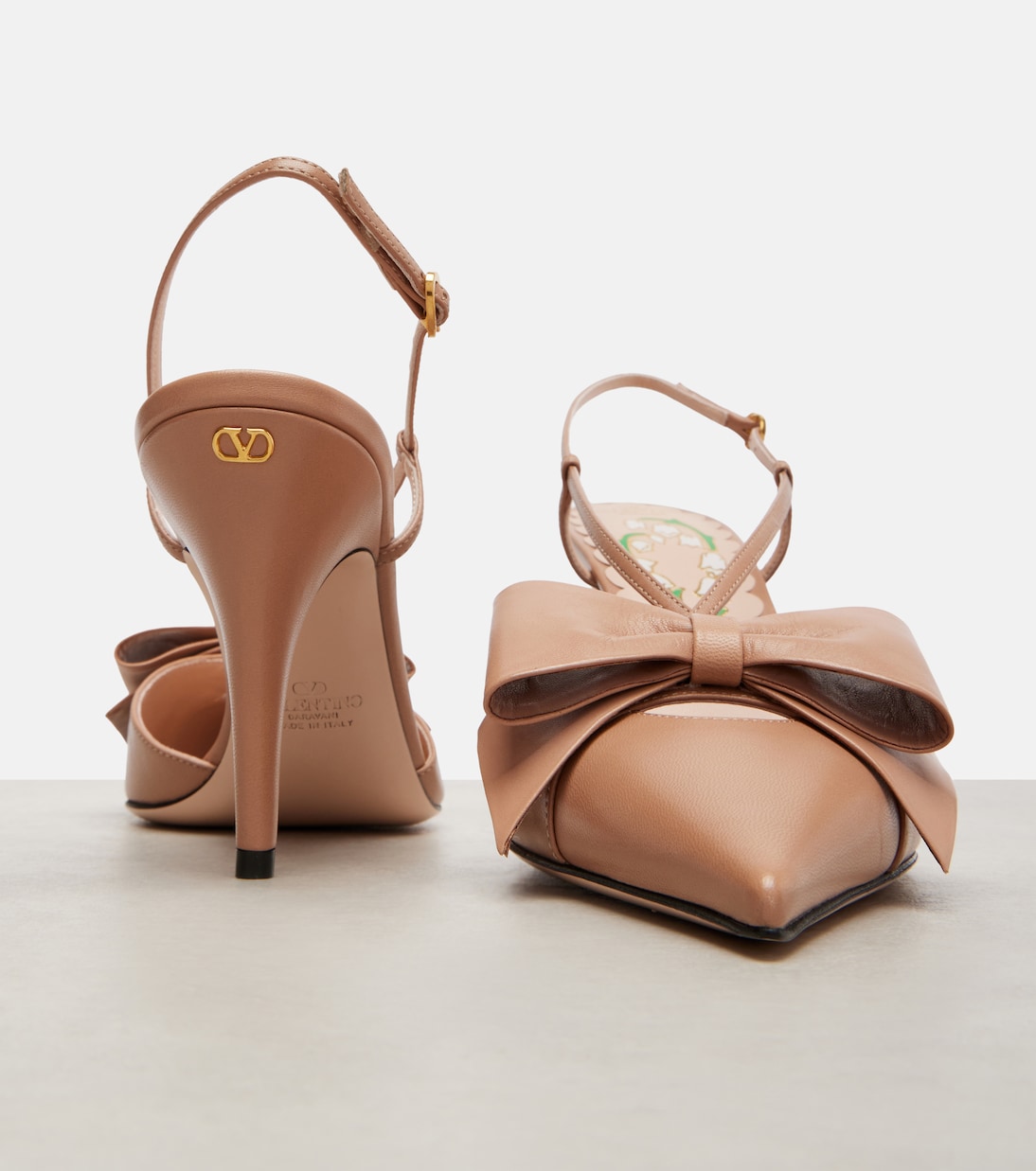 Bowow 85 leather slingback pumps | Valentino Garavani