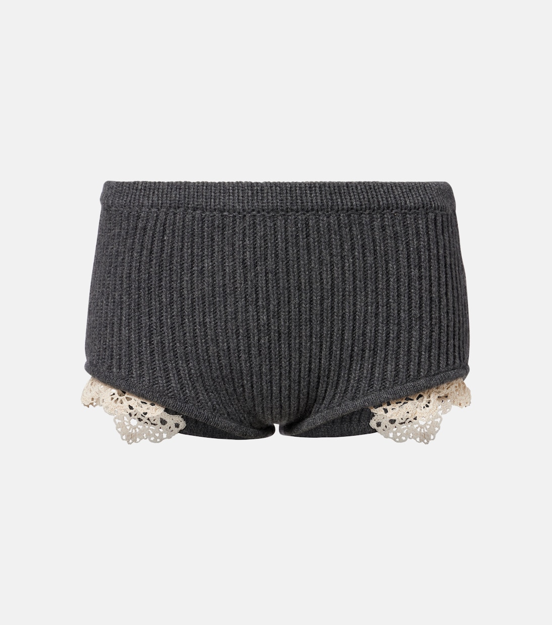 Shorts aus Kaschmir mit Häkelstrick | Magda Butrym