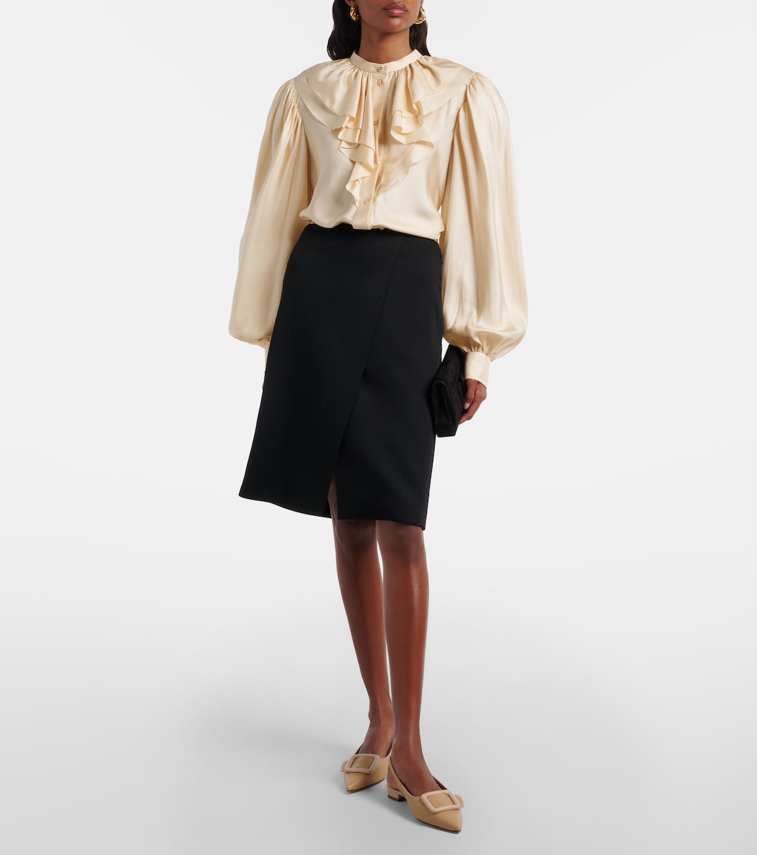 Bailarinas destalonadas Maylura de piel grabada | Manolo Blahnik