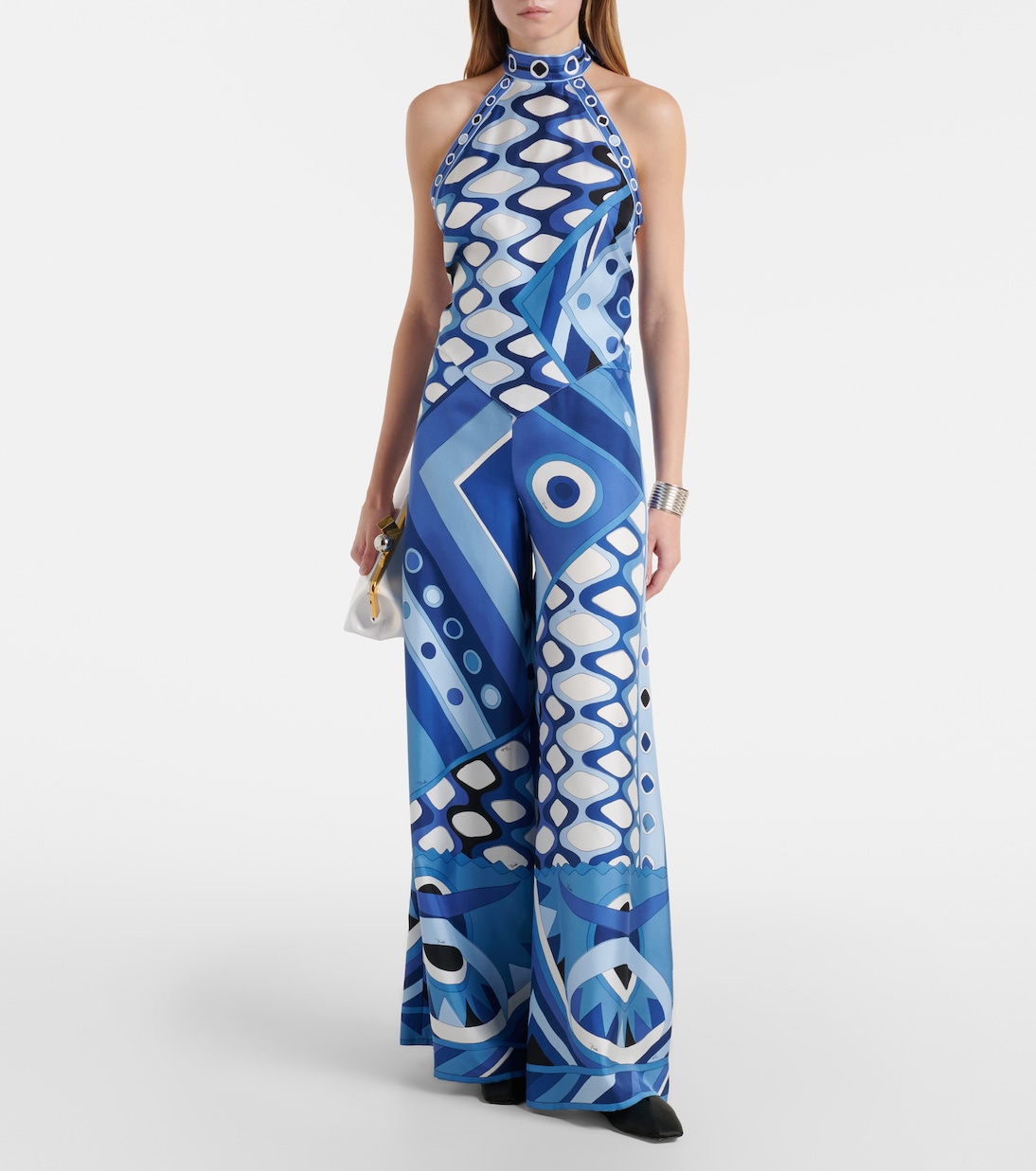 Weite High-Rise-Hose Vivara aus Seide | Pucci