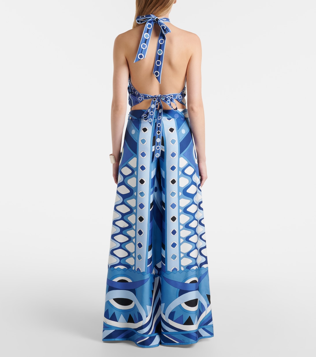 Weite High-Rise-Hose Vivara aus Seide | Pucci