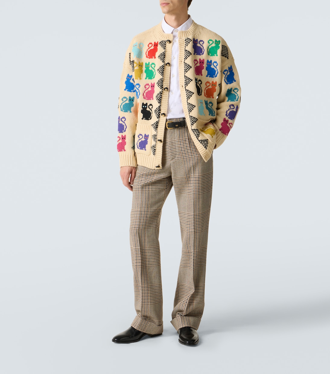 Jacquard virgin wool cardigan | Valentino