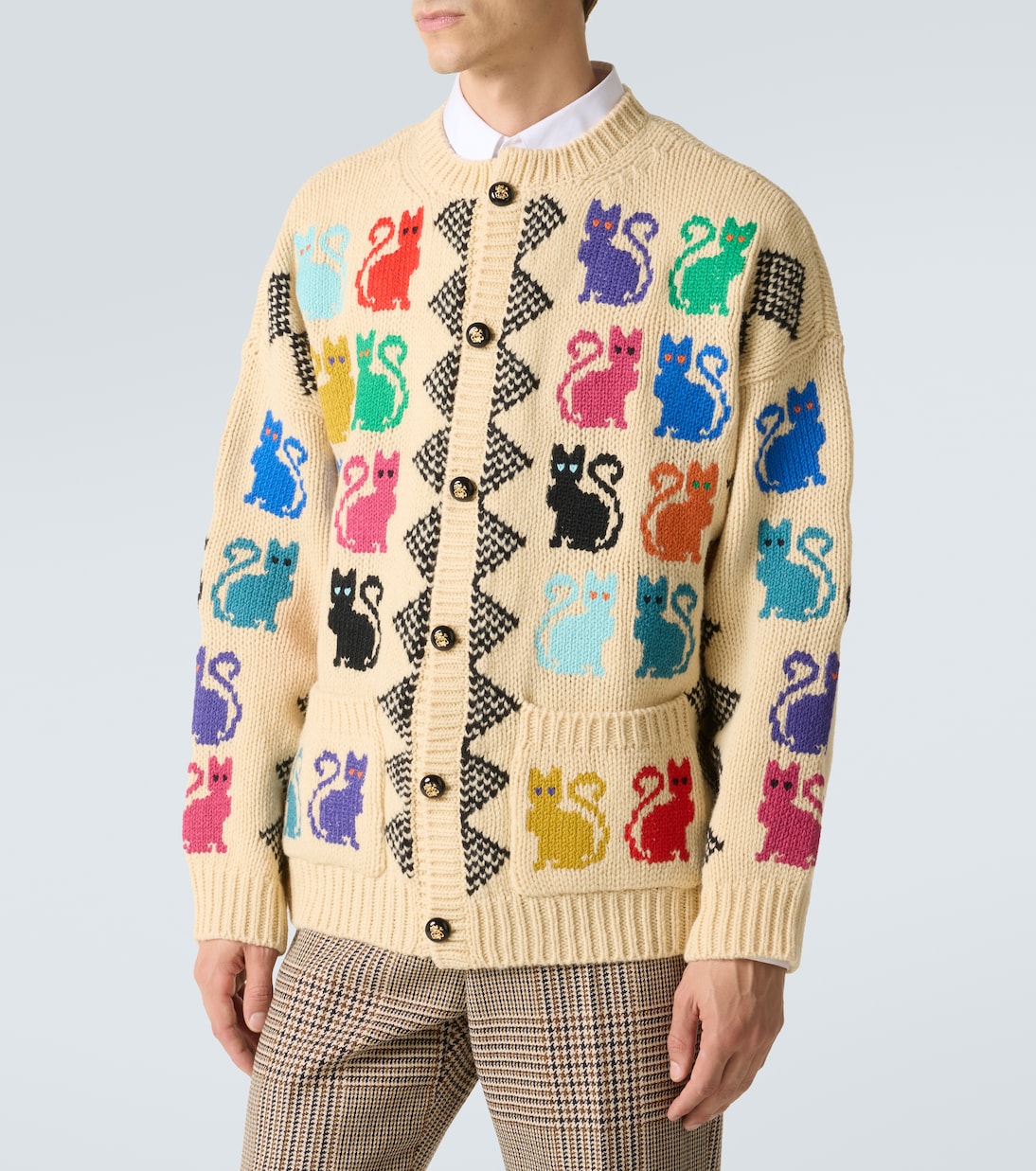 Jacquard virgin wool cardigan | Valentino