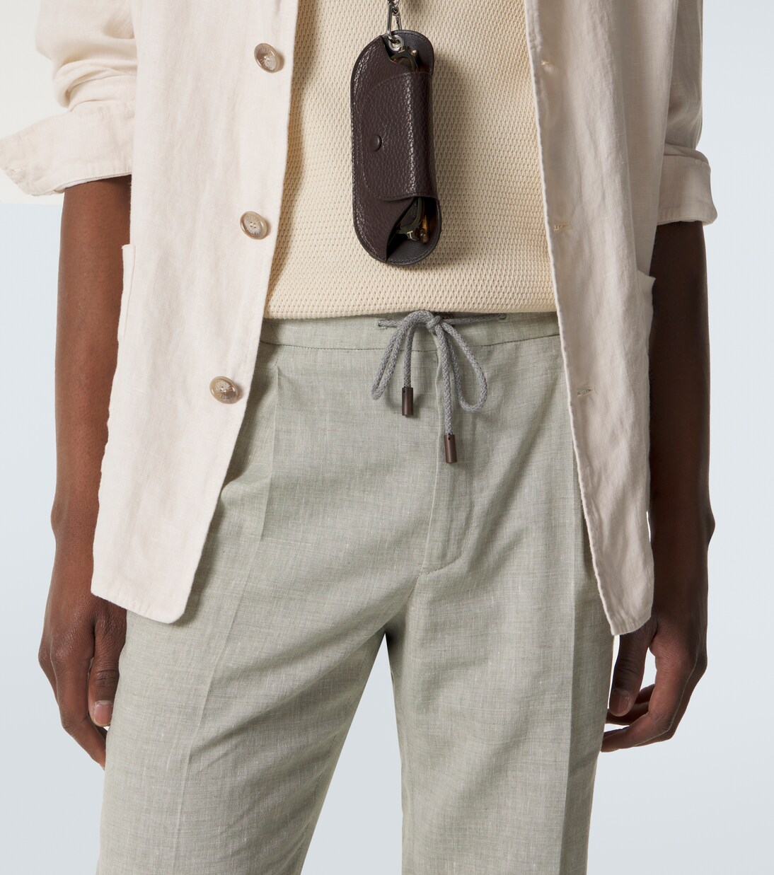 Pantalones tapered de lana y seda | Slowear