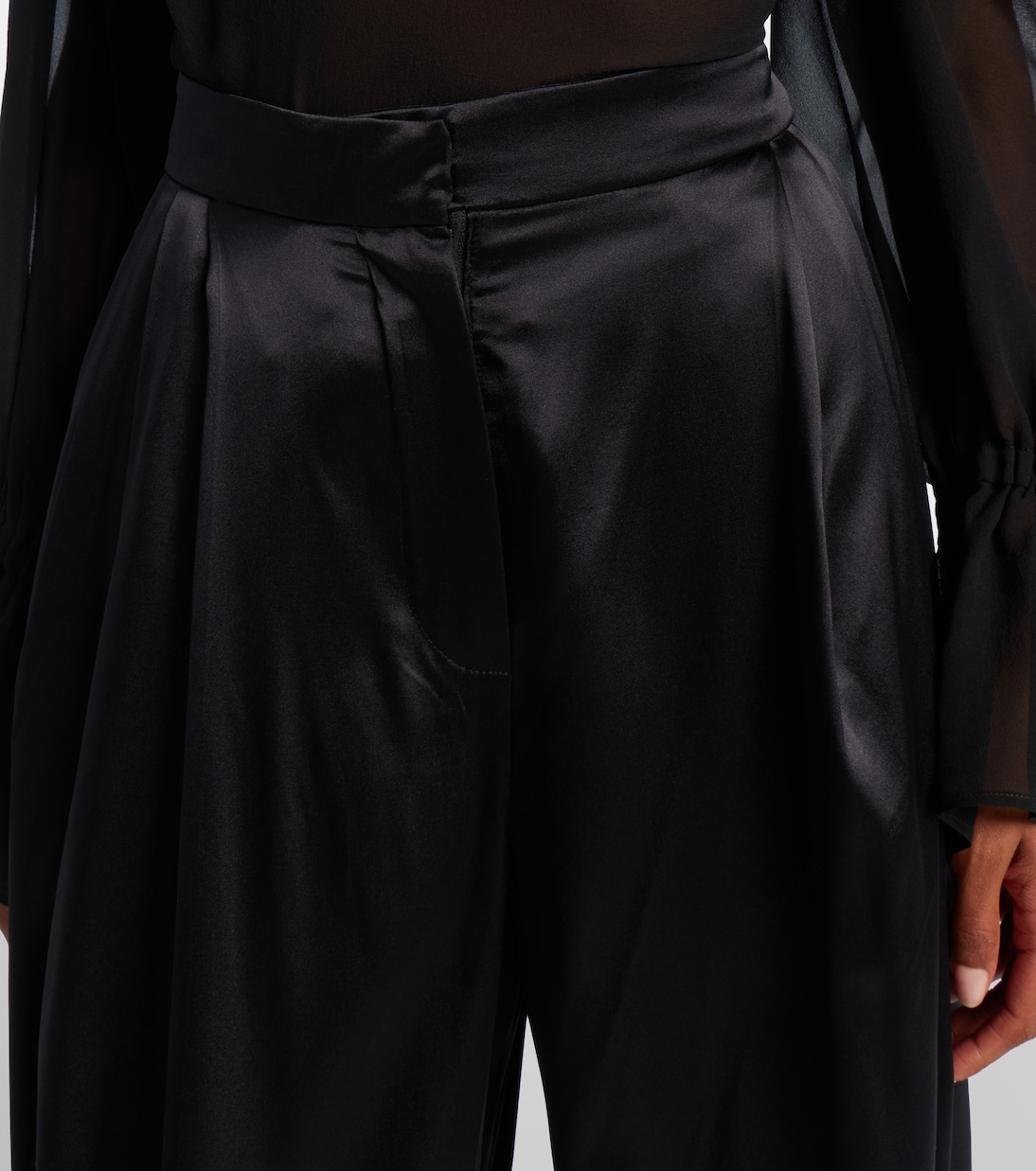 Silk-blend satin wide-leg pants | Nina Ricci