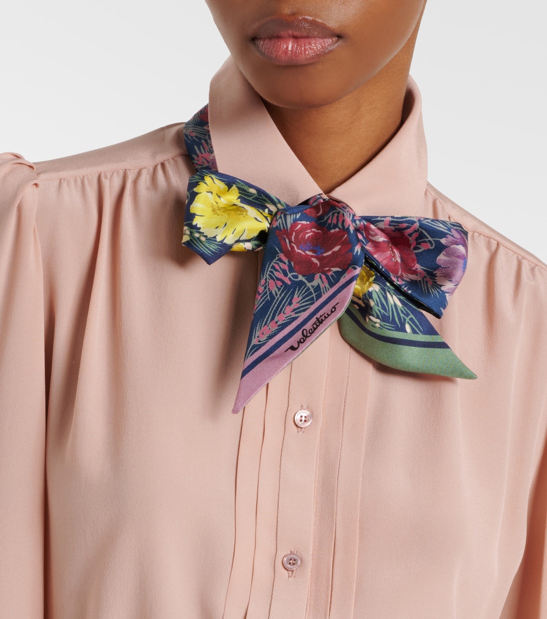 Printed silk twill scarf | Valentino