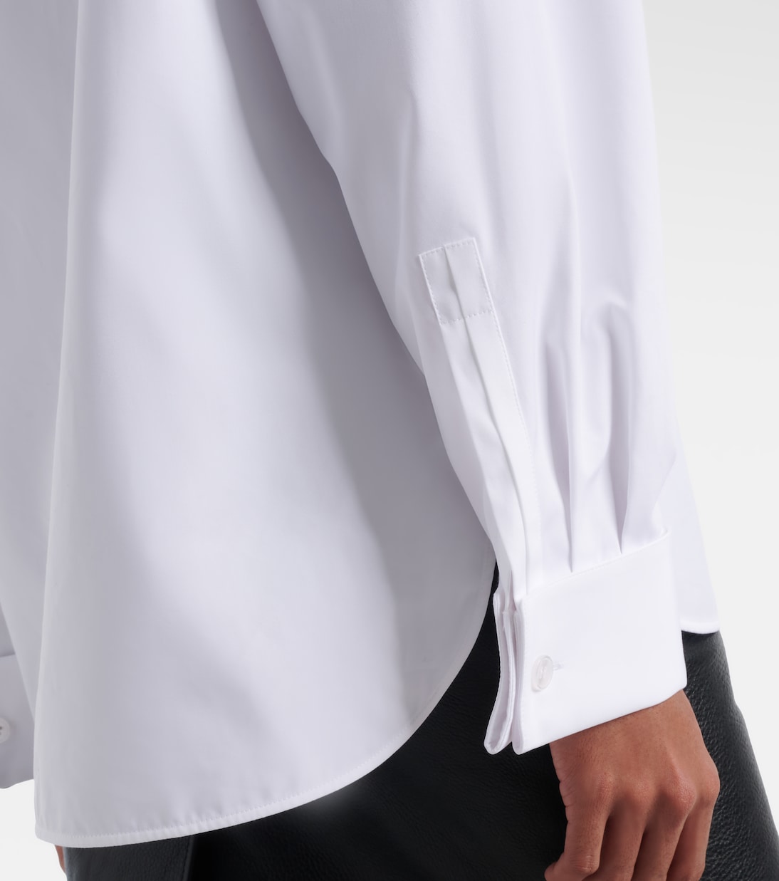 Tie-neck cotton poplin blouse | Saint Laurent