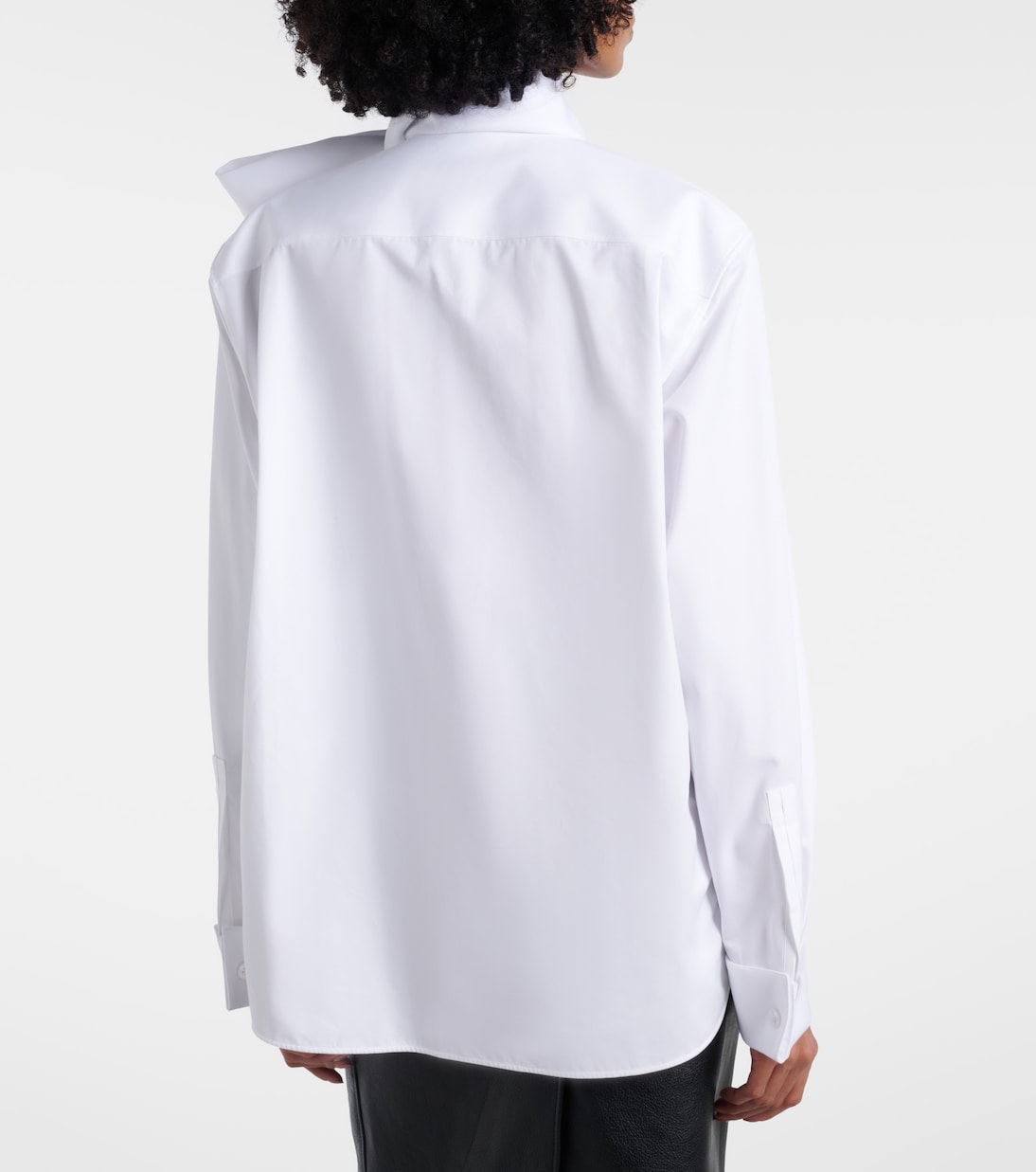 Tie-neck cotton poplin blouse | Saint Laurent