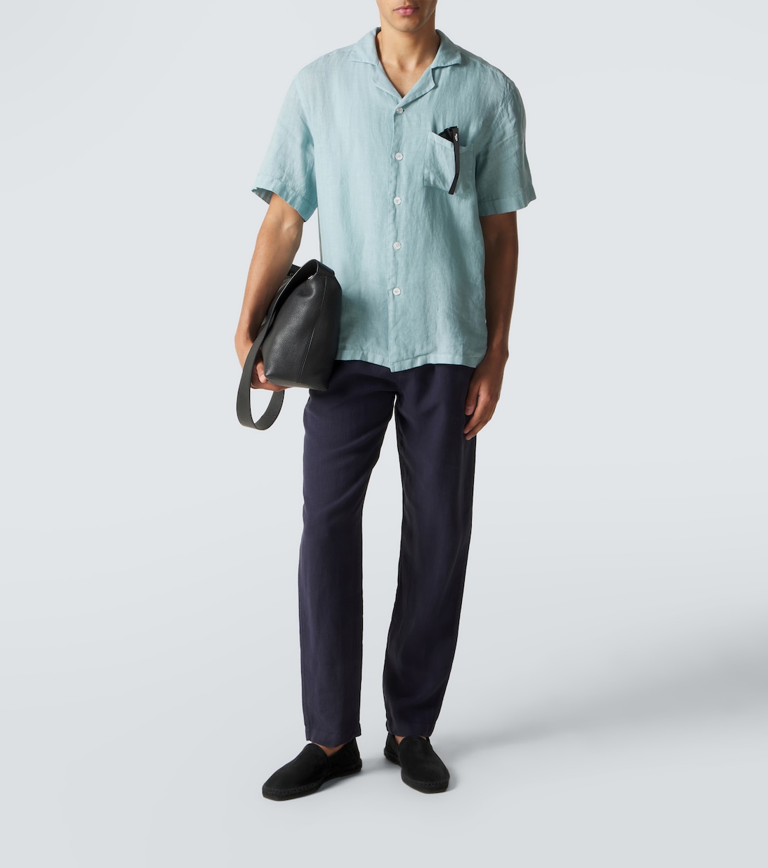 Linen straight pants | Thom Sweeney