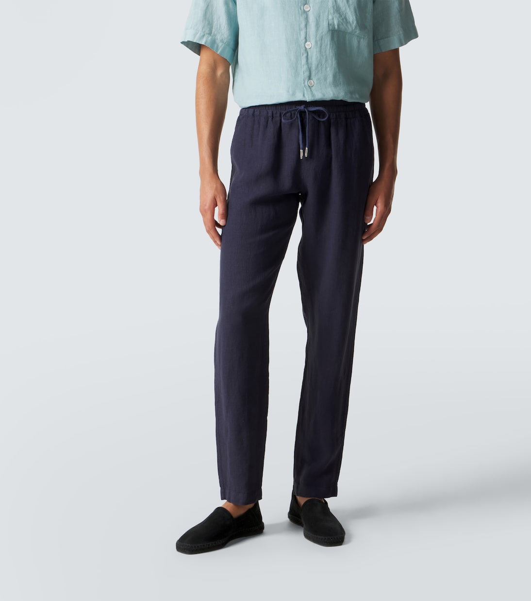 Linen straight pants | Thom Sweeney