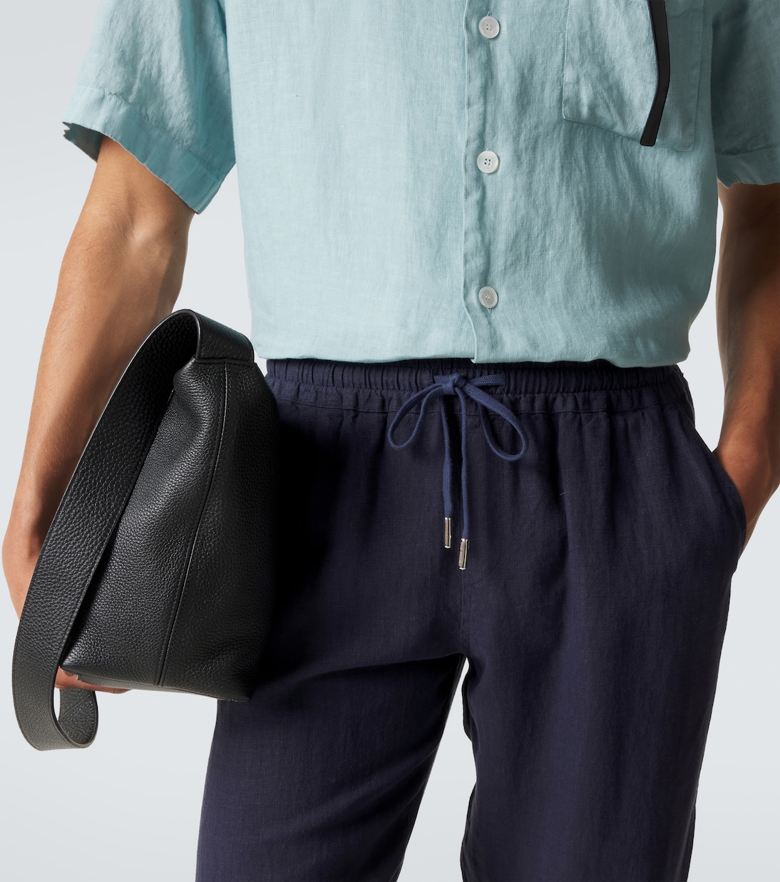Linen straight pants | Thom Sweeney