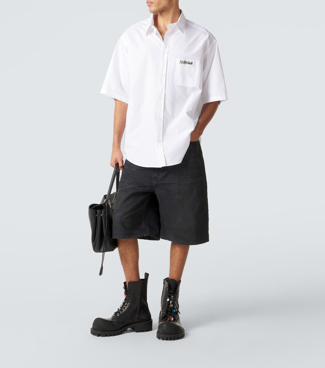 Bermudas Unity de denim con cinturón | Balenciaga