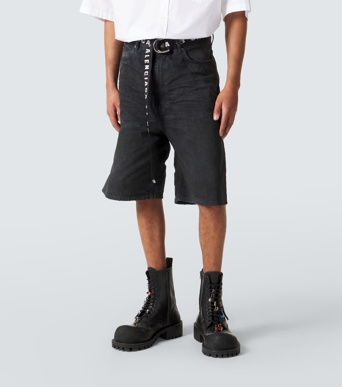 Bermudas Unity de denim con cinturón | Balenciaga